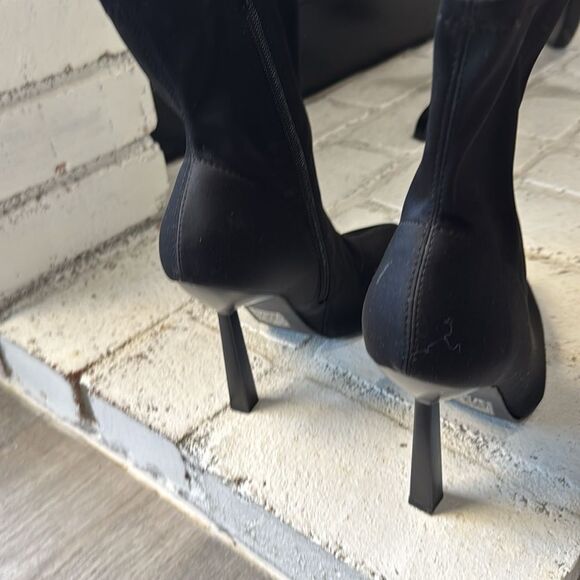 Forever 21 women sock booty ankle boot Stretch Nylon size 8 sexy - Picture 3 of 5